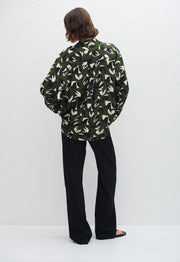 Long Sleeve Silk Shirt - Agave - Matteau